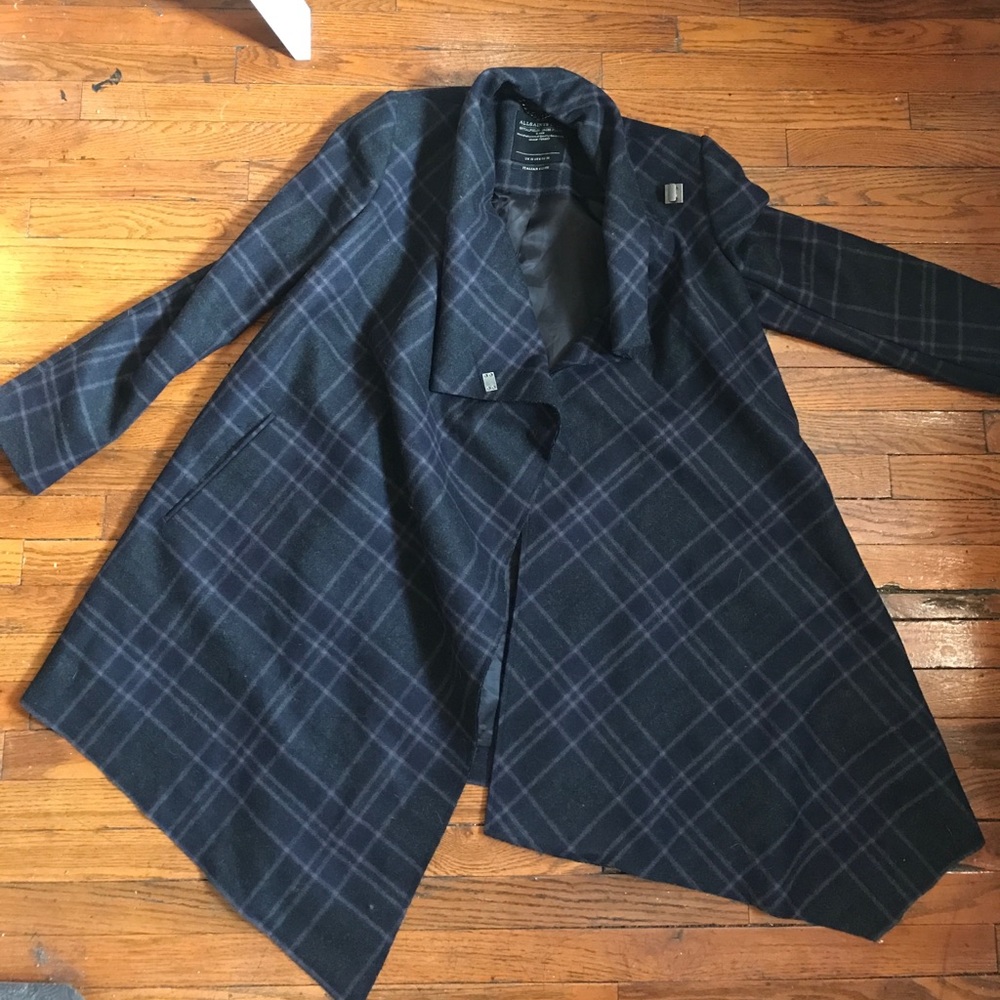Asymmetric Navy Coat All saints